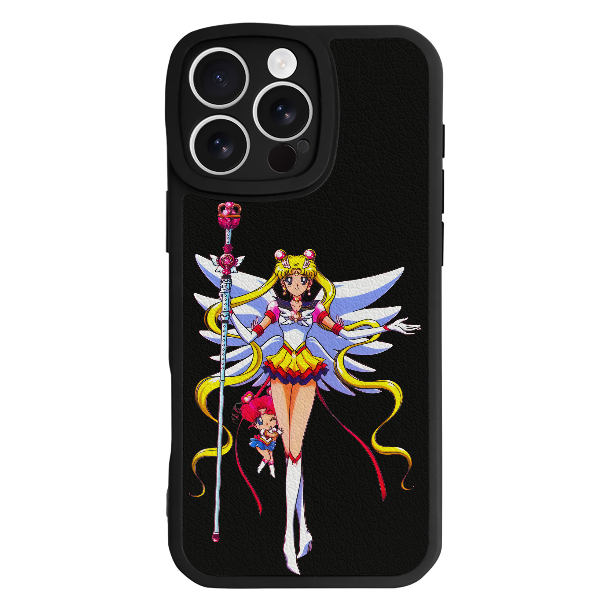 （画像用） 美少女戦士セーラームーン 月野 うさぎ つきの うさぎ Sailor Moon Tsukino Usagi 【iPhone 16シリーズ対応】シリコンスマホケース（レザー調） 材質：シリコン
